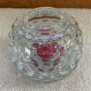 Elegant Clear Glass Votive Candle Holder